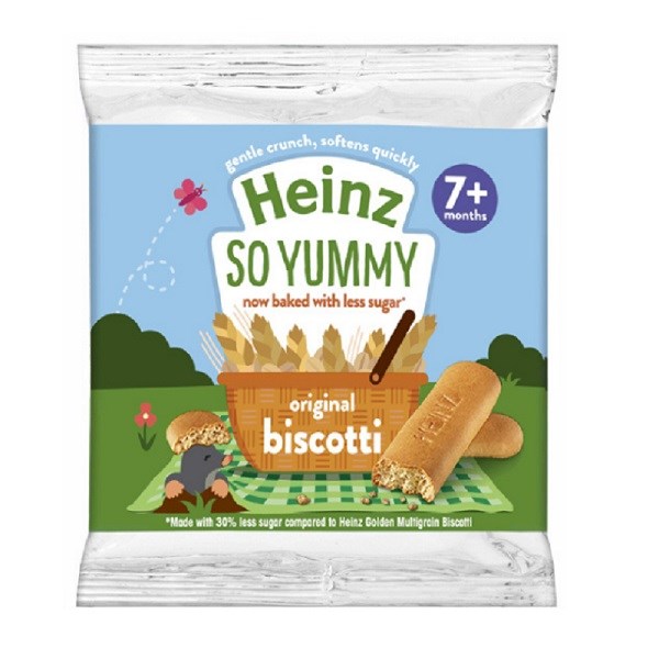 Bánh quy ăn dặm Heinz Biscotti vị chuối ít đường gói 60g (từ 7 tháng) 5