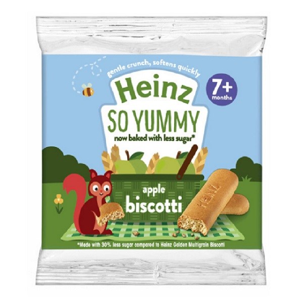 Bánh quy ăn dặm Heinz Biscotti vị chuối ít đường gói 60g (từ 7 tháng) - AVAKids.com