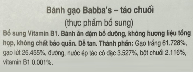 Thành phần dinh dưỡng