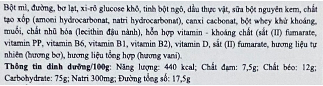 Thành phần dinh dưỡng