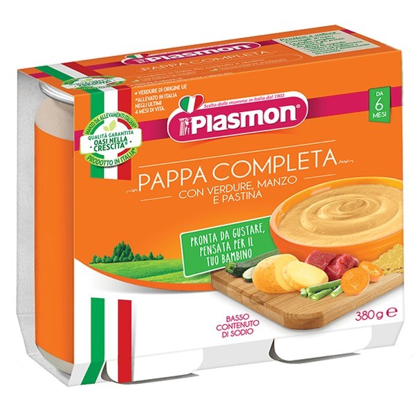 Dinh dưỡng ăn dặm Plasmon rau củ, thịt bò và mì ý 190g (từ 6 tháng) - AVAKids.com