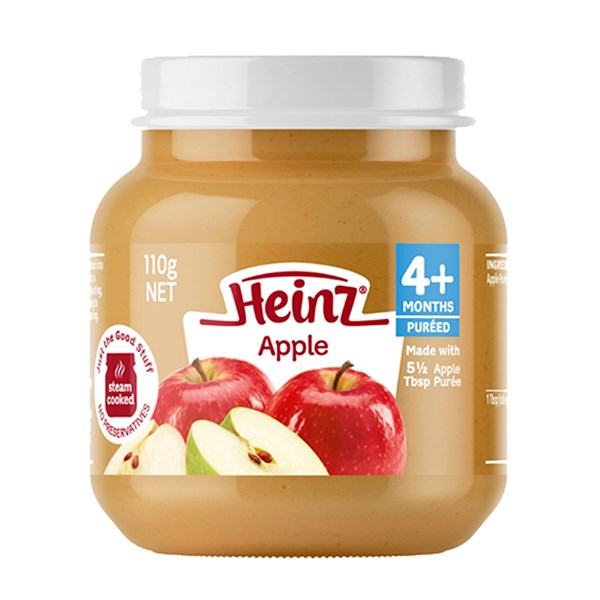 Dinh dưỡng trái cây nghiền Heinz táo hũ 110g (từ 4 tháng) - AVAKids.com