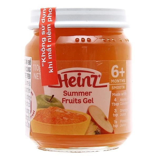 Dinh dưỡng trái cây nghiền Heinz táo, cam, dứa và chanh dây hũ 110g (từ 6 tháng) - AVAKids.com