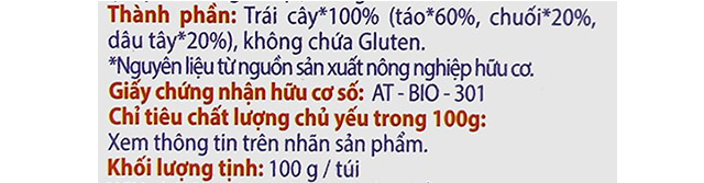 Thành phần dinh dưỡng