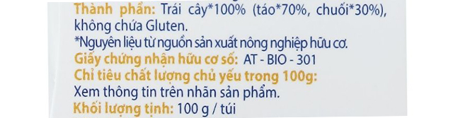 Thành phần dinh dưỡng