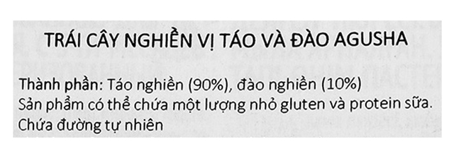 Thành phần dinh dưỡng