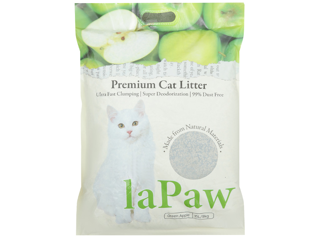 Cát vệ sinh cho mèo Lapaw hương táo - Một sản phẩm mới của Lapaw, cát vệ sinh cho mèo với hương táo dịu nhẹ, giúp khử mùi hiệu quả, đem lại không gian sạch sẽ, thoải mái cho mèo yêu của bạn.