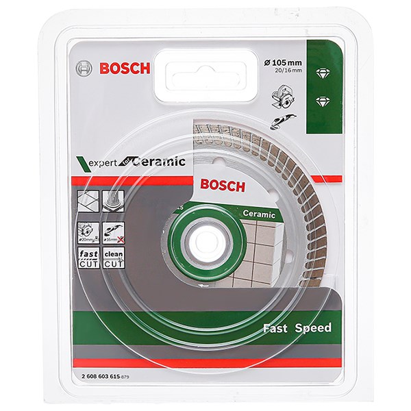 Đĩa Cắt Kim Cương Bosch Turbo 105 X 16 Mm Ceramic