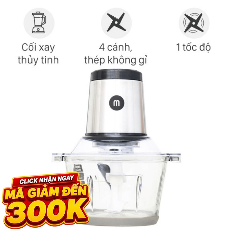 Máy xay thịt đa năng Mishio MK-135 300W 1.8 lít