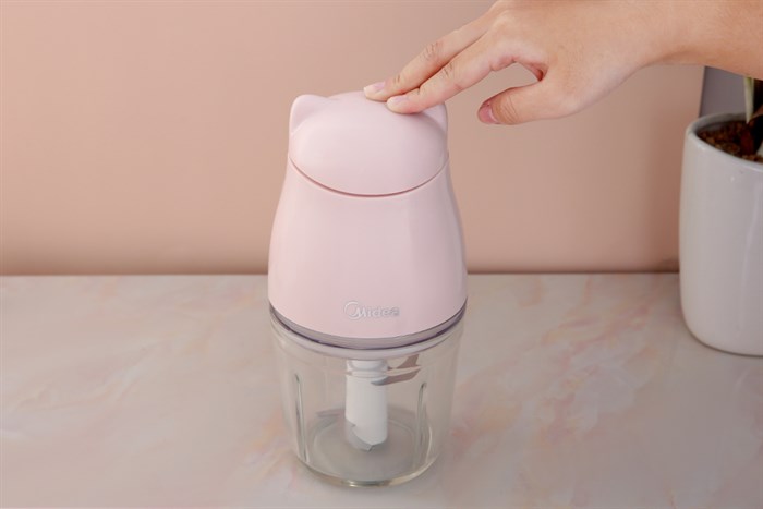 Máy xay thịt mini Midea MJ-BC200G 200W 0.6 lít Màu Hồng