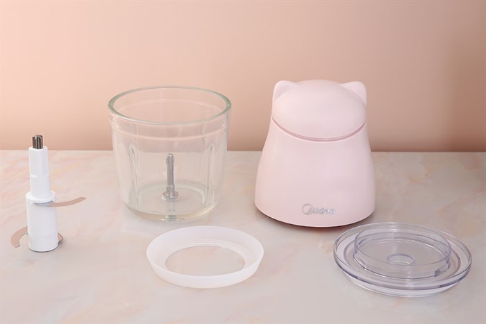 Máy xay thịt mini Midea MJ-BC200G 200W 0.6 lít Màu Hồng