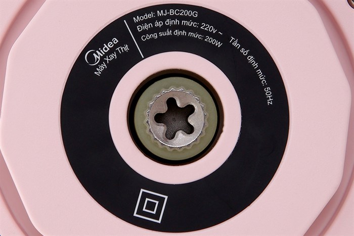 Máy xay thịt mini Midea MJ-BC200G 200W 0.6 lít Màu Hồng