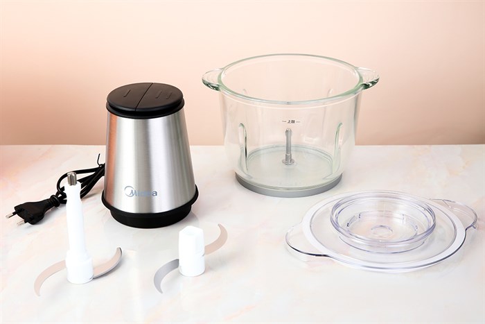 Máy xay thịt đa năng Midea MJ-BC300GS 300W 2 lít Màu Bạc