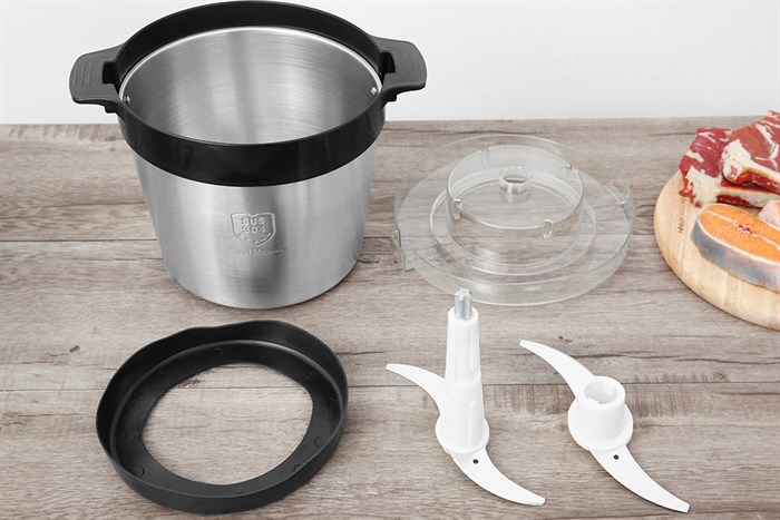 Máy xay thịt đa năng Mishio MK-279 1200W 6 lít Màu Trắng - Đen