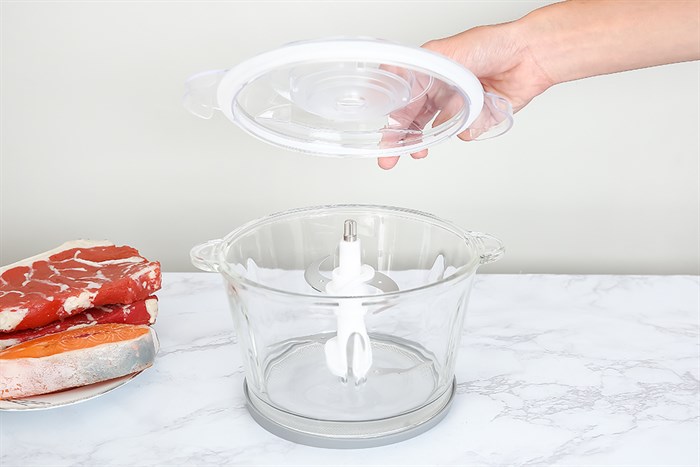 Máy xay thịt đa năng Mishio MK-273 300W 1.8 lít Màu Trắng - Đen