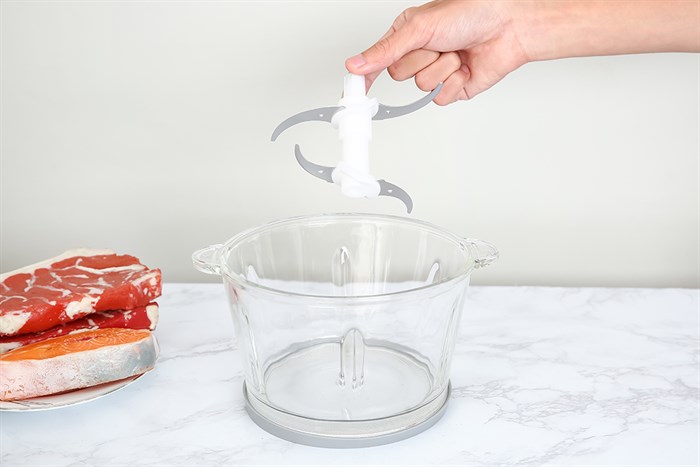 Máy xay thịt đa năng Mishio MK-273 300W 1.8 lít Màu Trắng - Đen