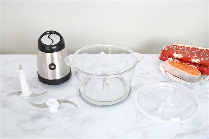 Máy xay thịt đa năng Mishio MK-273 300W 1.8 lít Màu Trắng - Đen