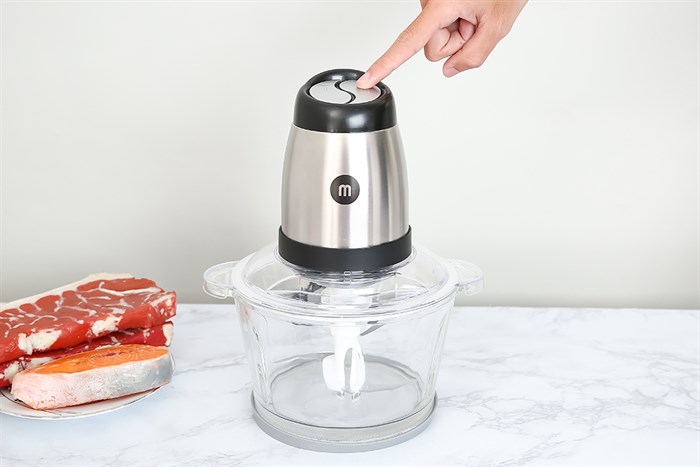 Máy xay thịt đa năng Mishio MK-273 300W 1.8 lít Màu Trắng - Đen