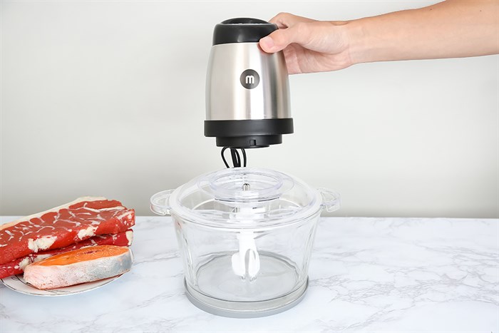 Máy xay thịt đa năng Mishio MK-273 300W 1.8 lít Màu Trắng - Đen