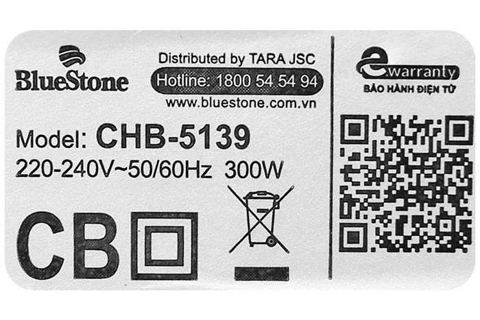 Máy xay thịt đa năng BlueStone CHB-5139 300W 2 lít Màu Đen