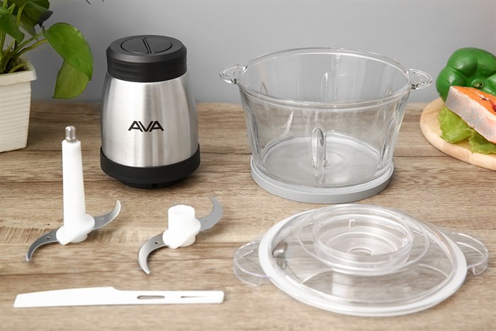 Máy xay thịt đa năng AVA HF-22B 300W 1.8 lít Màu Bạc Inox
