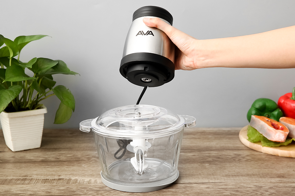 Máy xay thịt đa năng AVA HF-22B 300W 1.8 lít Màu Bạc Inox
