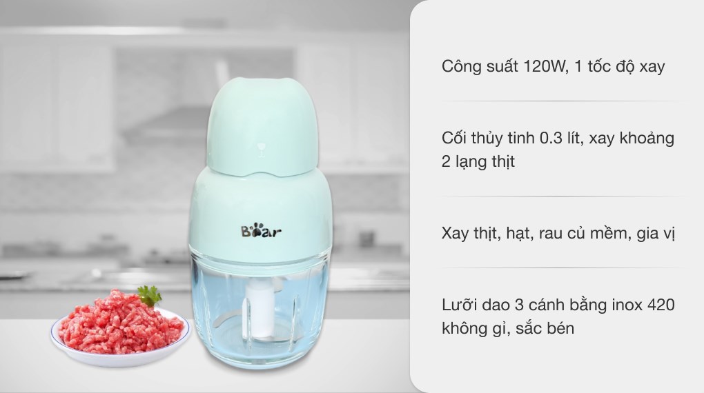 Máy xay thịt mini Bear QSJ-B01P1