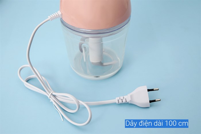 Máy xay thịt mini Bear QSJ-B02U2 200W 0.6 lít Màu Hồng