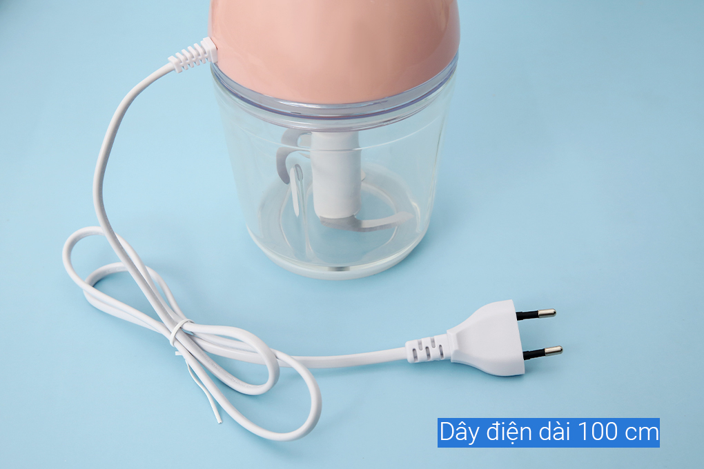 Máy xay thịt mini Bear QSJ-B02U2 200W 0.6 lít Màu Hồng