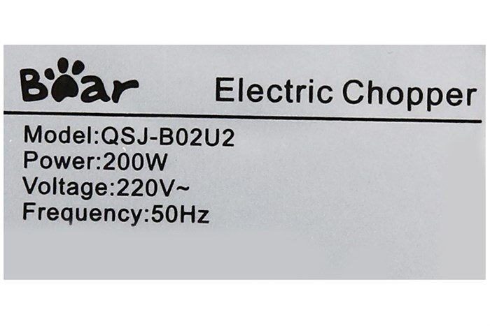 Máy xay thịt mini Bear QSJ-B02U2 200W 0.6 lít Màu Hồng