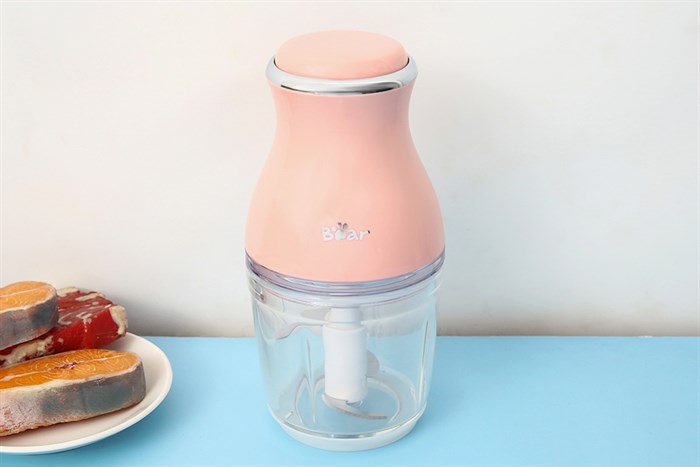 Máy xay thịt mini Bear QSJ-B02U2 200W 0.6 lít Màu Hồng