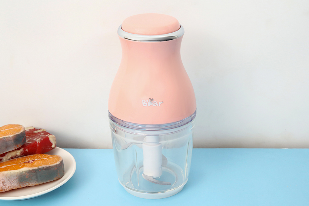 Máy xay thịt mini Bear QSJ-B02U2 200W 0.6 lít Màu Hồng