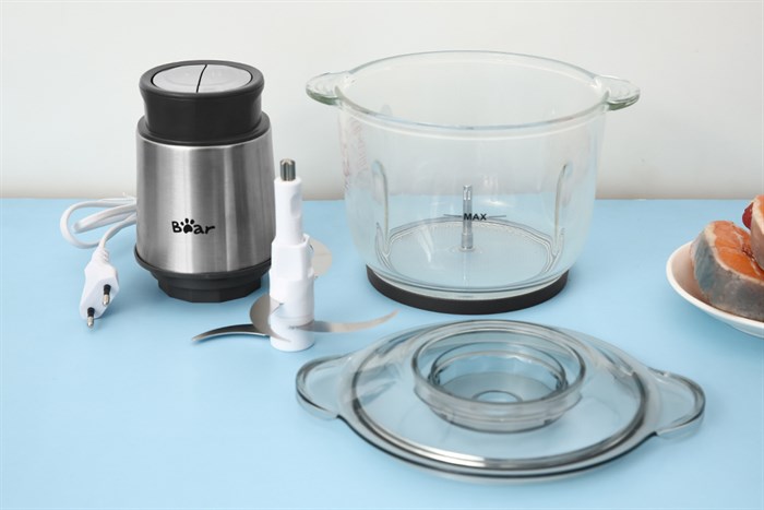 Máy xay thịt đa năng Bear QSJ-B03Y7 300W 2 lít Màu Bạc