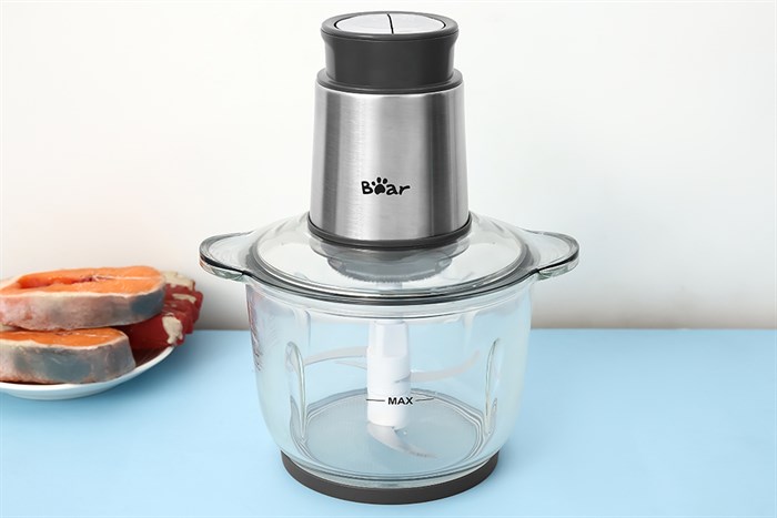 Máy xay thịt đa năng Bear QSJ-B03Y7 300W 2 lít Màu Bạc