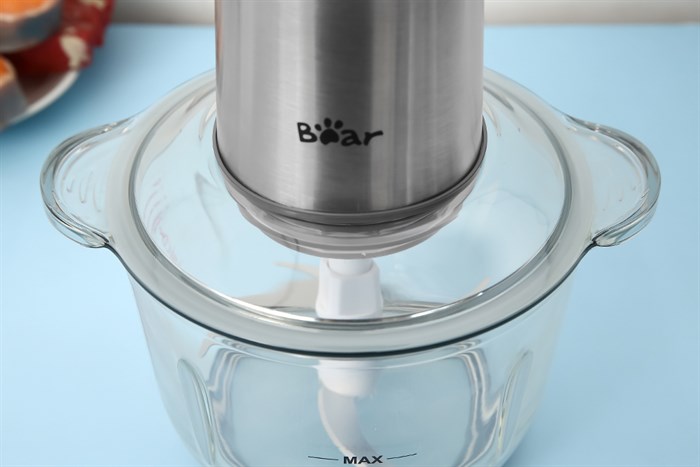 Máy xay thịt đa năng Bear QSJ-B03Y7 300W 2 lít Màu Bạc