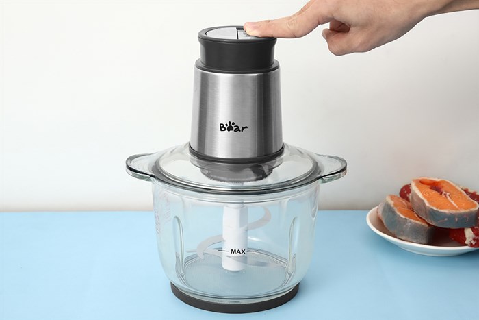 Máy xay thịt đa năng Bear QSJ-B03Y7 300W 2 lít Màu Bạc