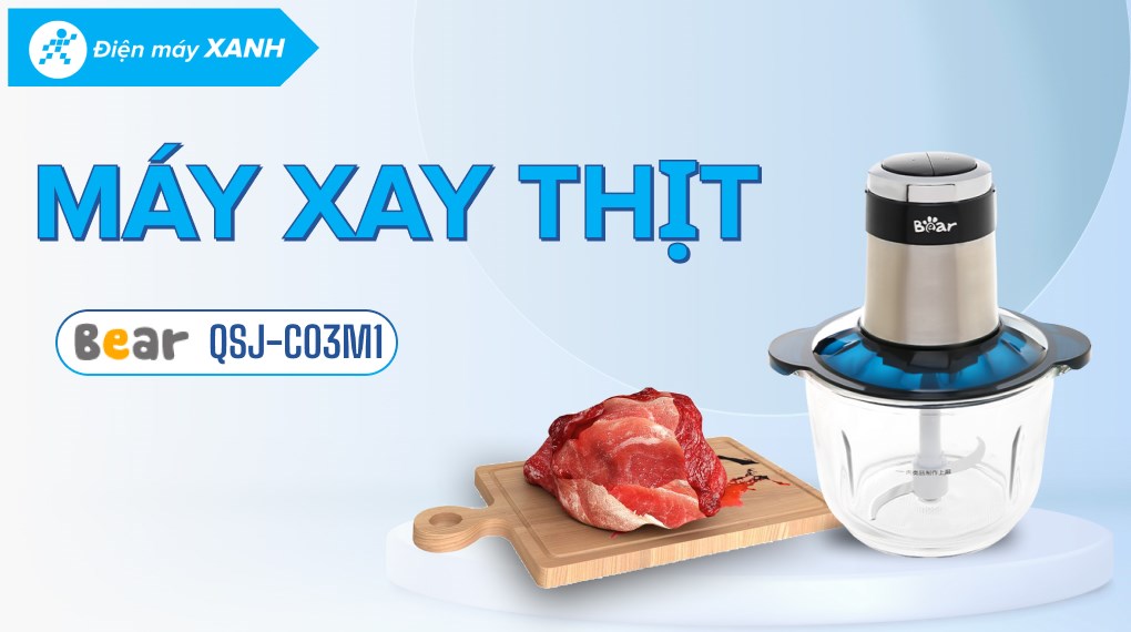 Máy xay thịt đa năng Bear QSJ-C03M1 300W 2 lít
