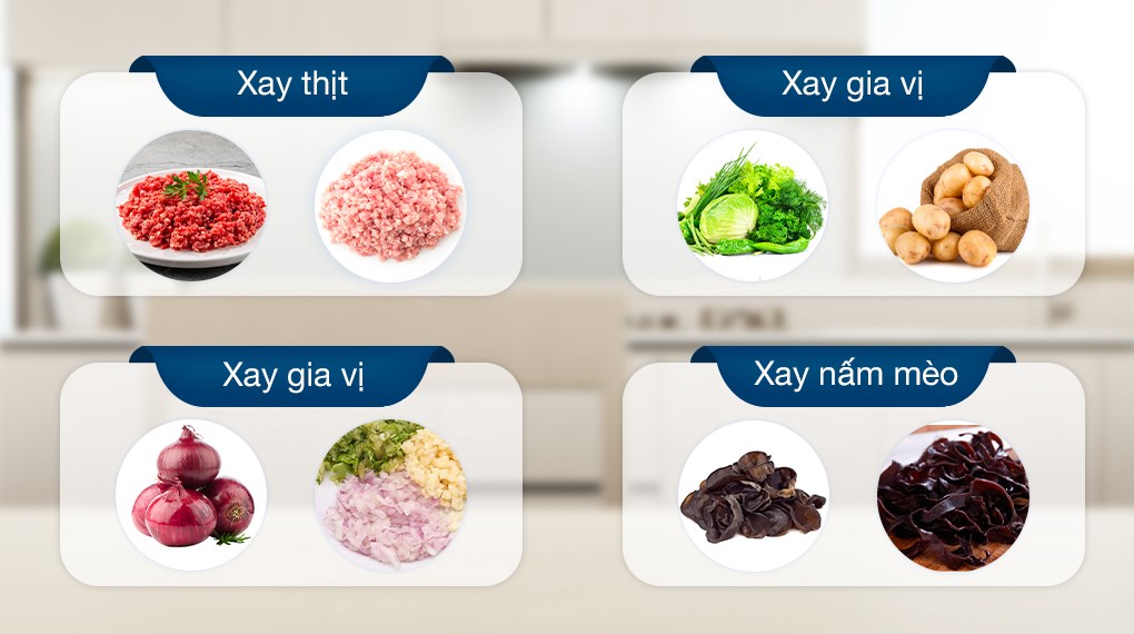 Máy xay thịt đa năng Bear QSJ-C03M1 300W 2 lít