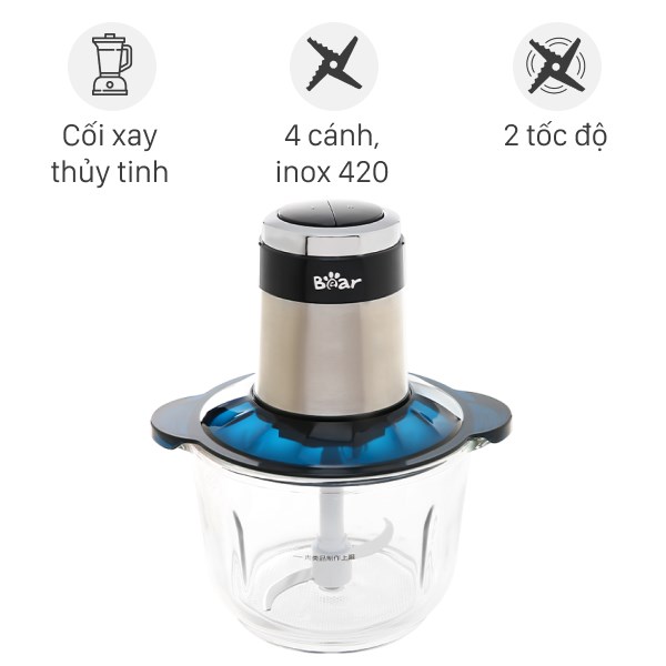Máy xay thịt đa năng Bear QSJ-C03M1 300W 2 lít