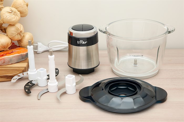 Máy xay thịt đa năng Bear QSJ-C03M1 300W 2 lít Màu Inox