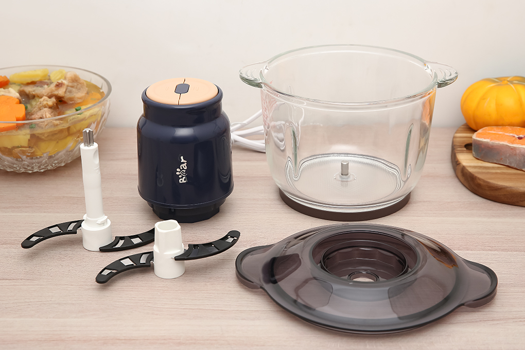 Máy xay thịt đa năng Bear QSJ-D03P3 300W 2 lít Màu Xanh đen