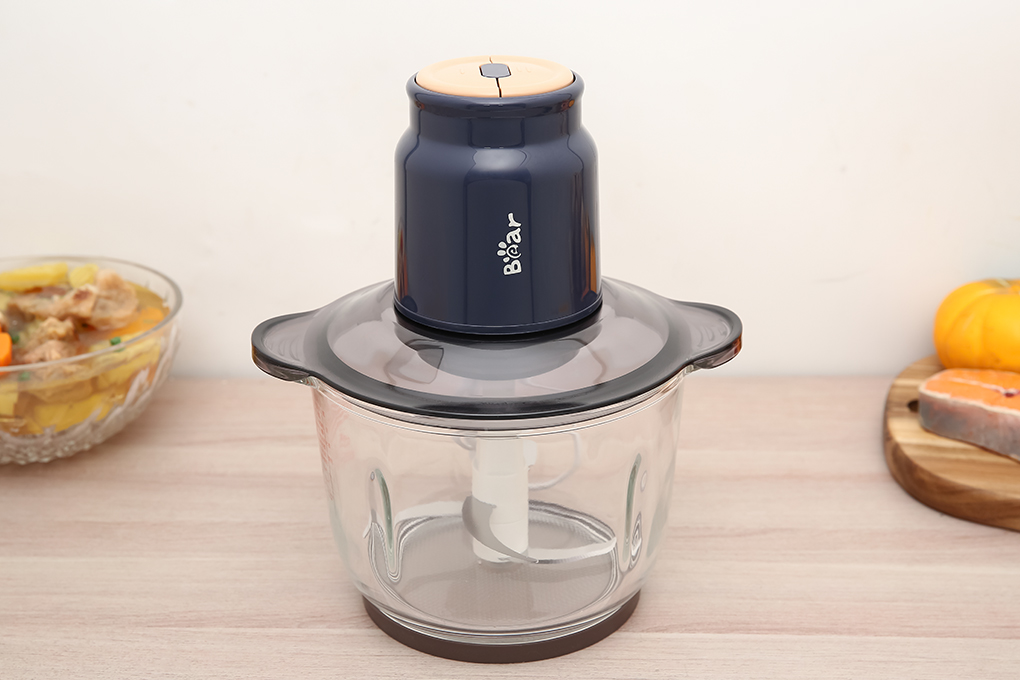 Máy xay thịt đa năng Bear QSJ-D03P3 300W 2 lít Màu Xanh đen