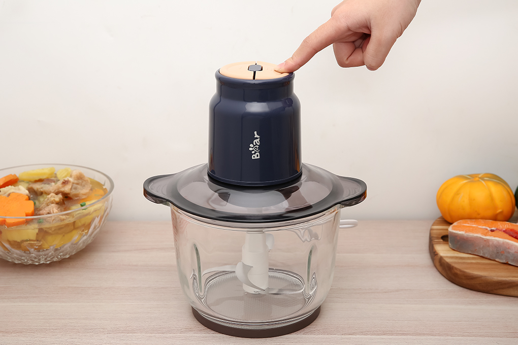 Máy xay thịt đa năng Bear QSJ-D03P3 300W 2 lít Màu Xanh đen