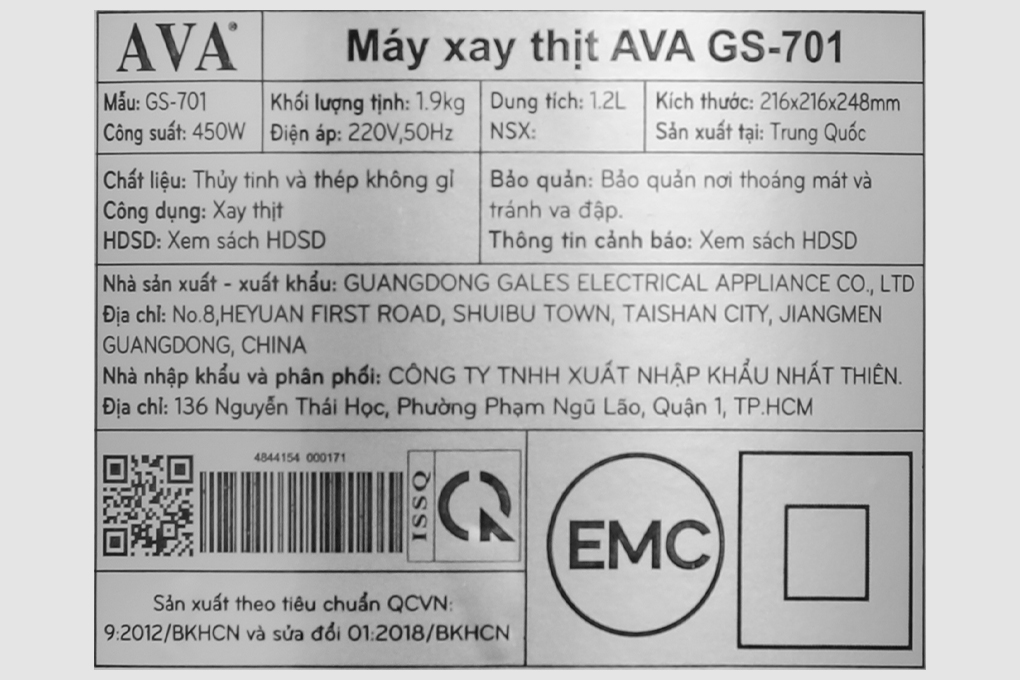 Máy xay thịt đa năng AVA GS-701 450W 1.2 lít - 14