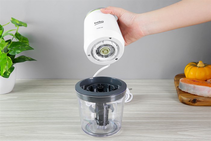 Máy xay thịt mini Beko CHP7504W 500W 0.5 lít Màu Trắng - Xám