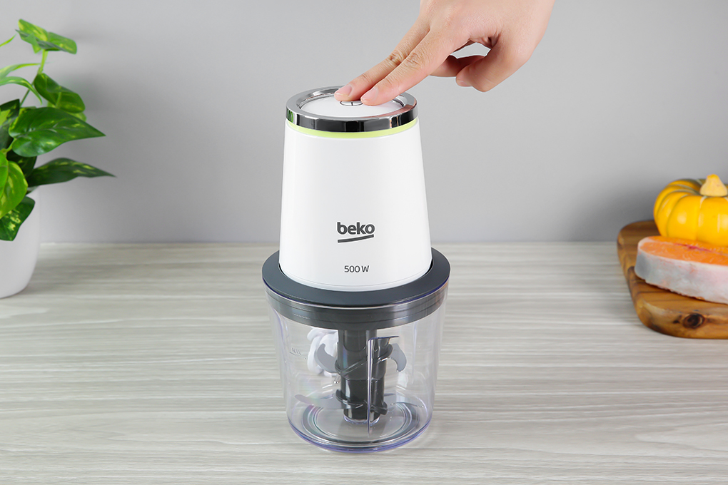Máy xay thịt mini Beko CHP7504W 500W 0.5 lít Màu Trắng - Xám