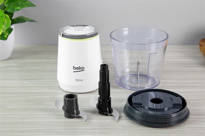 Máy xay thịt mini Beko CHP7504W 500W 0.5 lít Màu Trắng - Xám