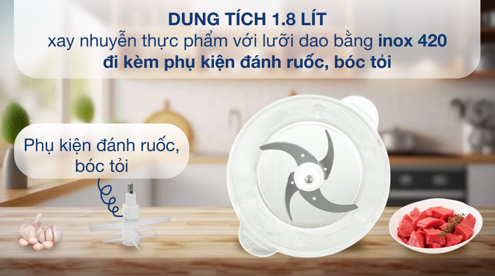 Máy xay thịt đa năng Mutosi MB-G522 350W 1.8 lít