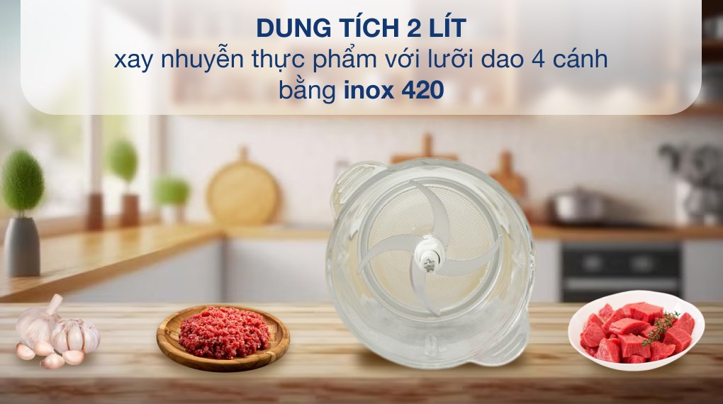 Máy xay thịt đa năng Bear QSJ-B02Q1 300W 2 lít