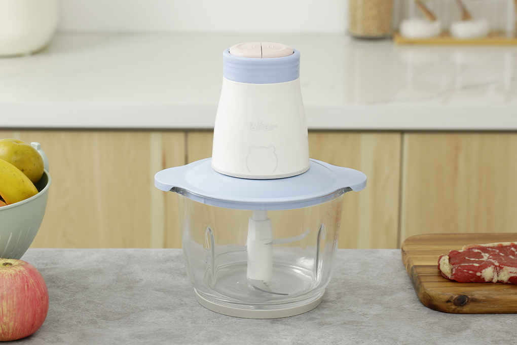 Máy Xay Thịt Đa Năng Bear QSJ -B02Q1 Gồm 4 Lưỡi Kép 2 L Xay Thịt Rau Củ Quả Tiện Lợi